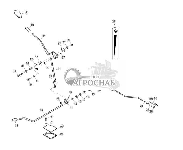 Ручное и педальное управление дроссельной заслонкой, механическое, кабина - ST821701 489.jpg